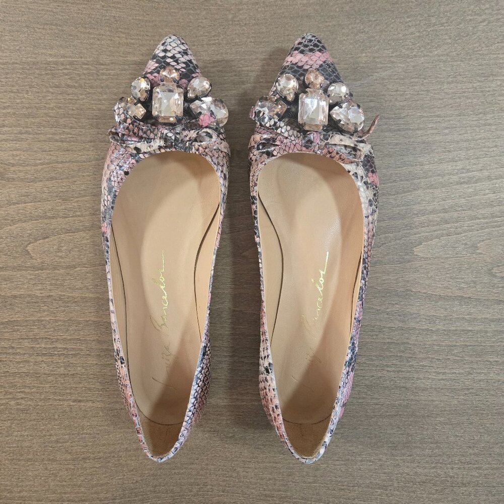 Luiza Barcelos Leather Studded Flats